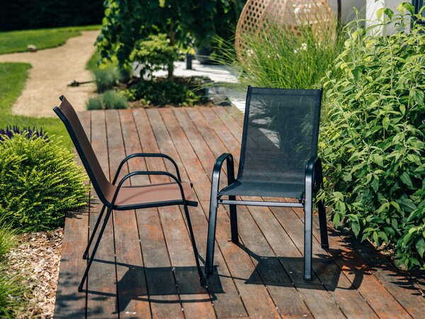 Set 4 bucati scaune de gradina TAVERNO negre