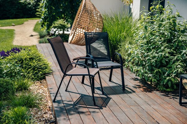 Set 4 bucati scaune de gradina TAVERNO negre