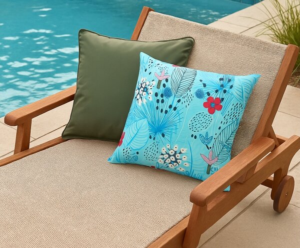 Perna de exterior FLORILO 45x45 cm, albastru