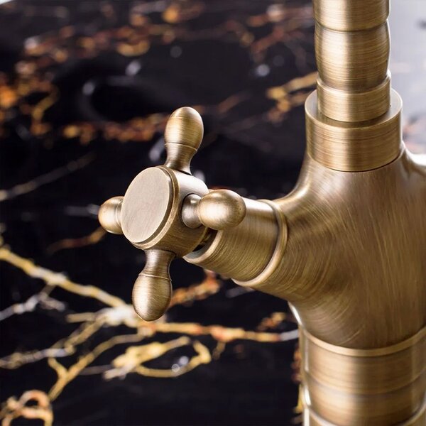Baterie pentru baie / de bucătărie Rea Rustico antique gold
