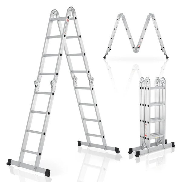 Juskys Scară multifuncțională din aluminiu 470 cm