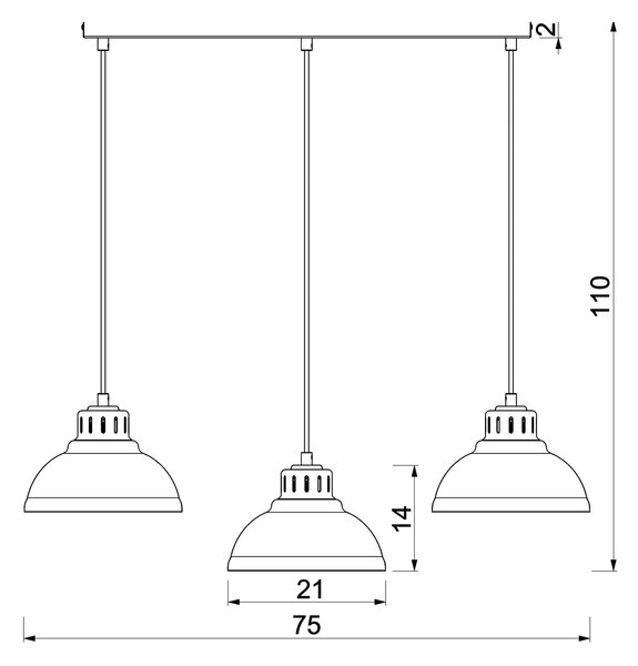 Luminex Suspensie Sven, 3 lumini, bej, oțel, reglabil, Bej, Camera de zi / sufragerie, Metal, Design industrial