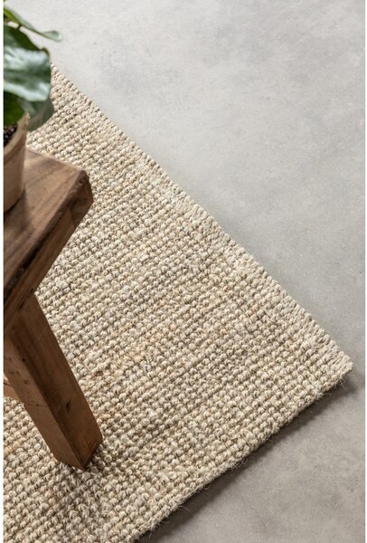 Covor tip traversă crem din iută 80x200 cm Bouclé – Hanse Home