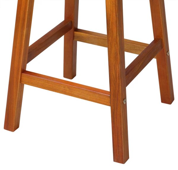 Deuba Set de 2 scaune de bar din lemn de agat