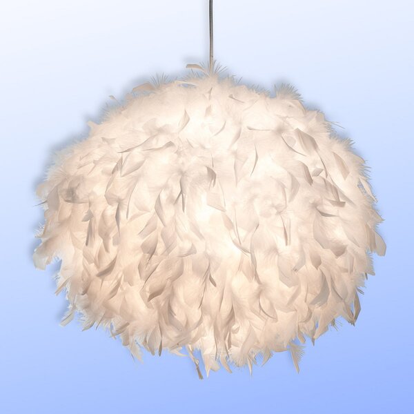 Nowa Lampă suspendată pufoasă Ducky 30 cm, reglabil, Alb, Camera de zi / sufragerie, Hârtie / Carton, Design