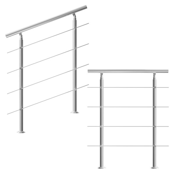 Deuba Balustradă de scări cu 4 bare - 100 cm