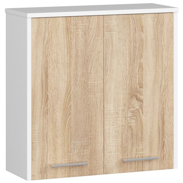Dulap de baie suspendat Farid TYP5 (Alb + Stejar sonoma). Promo -19%. 1069541