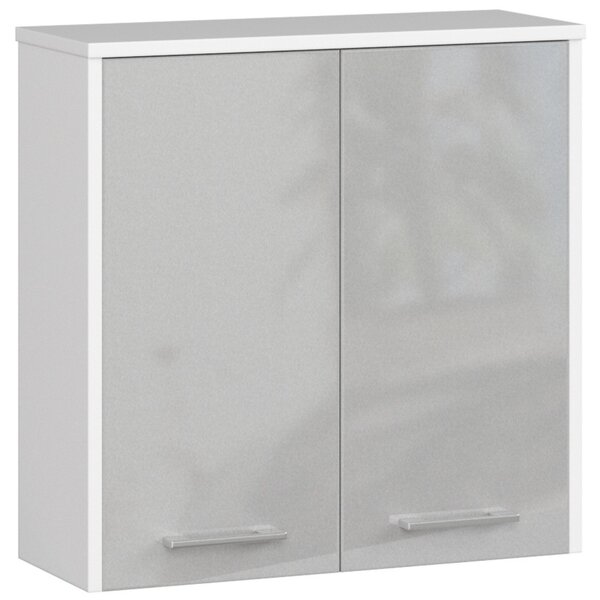 Dulap de baie suspendat Farid TYP5 (Alb + metalic lucios). Promo -16%. 1069546