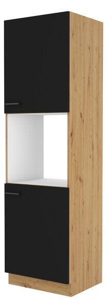Dulap de bucătărie pentru cuptor Miraluna (stejar artizanal + negru mat). 1062362