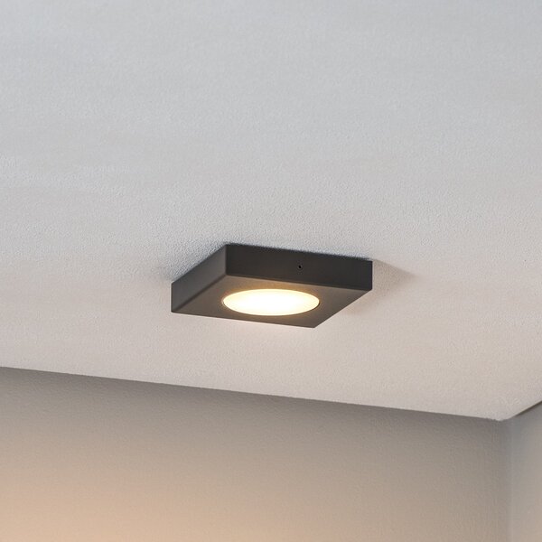 SIGMA Plachetă Hero, 12 x cm, negru, metal, GX53, reglabil, Negru, Hol, Metal