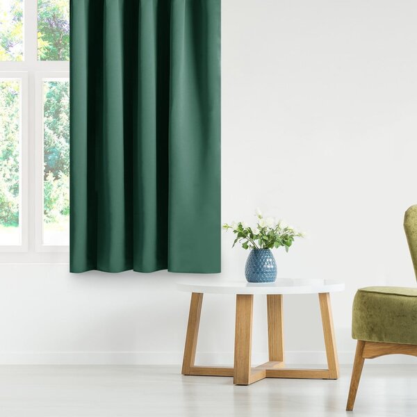 Draperie verde-închis dimout (semi-opacă) 140x175 cm Kierra – Restilo