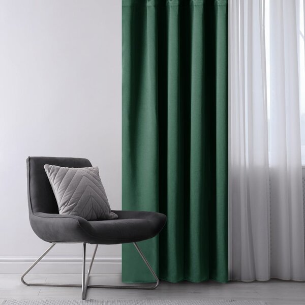 Draperie verde-închis dimout (semi-opacă) 140x175 cm Kierra – Restilo
