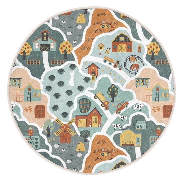 Covor de joacă pentru copii lavabil ø150 cm Farmer's Life – Mila Home