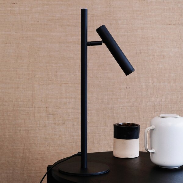 Dyberg Larsen Carlo 1 LED lampă de masă, bec, reglabil, Negru, Studiu / Birou, Metal, Scandinavă, Lumină de lectură