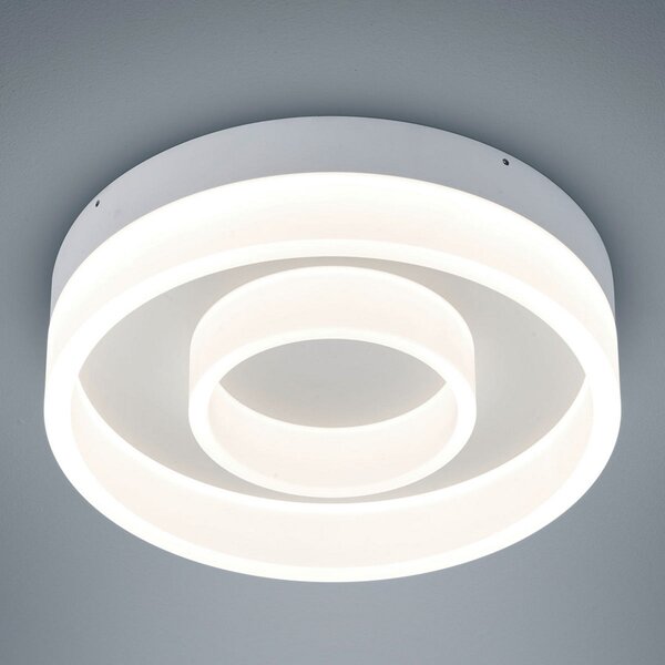 Helestra Liv - plafonieră rotundă LED, Ø 30cm, reglabil, Alb, Camera de zi / sufragerie, Plastic, Modern