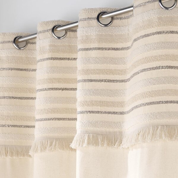 Draperie în culoare naturală din bumbac 140x240 cm Atlas – douceur d'intérieur