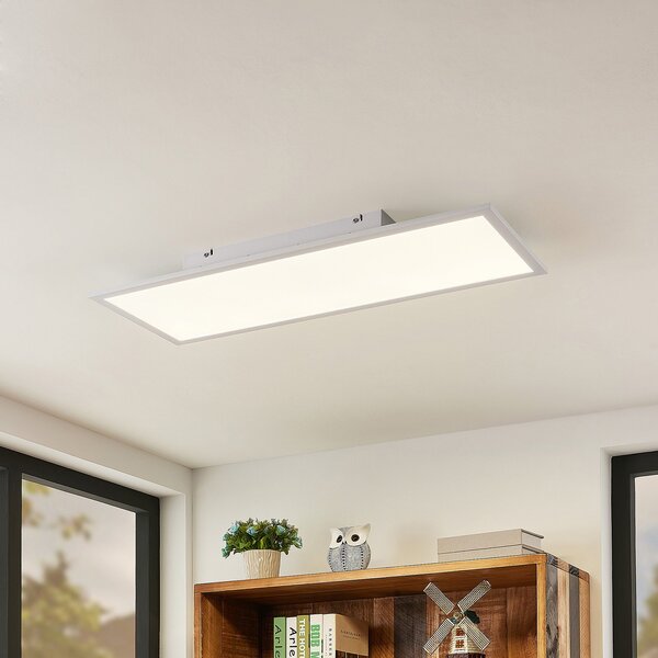 Lindby Panou LED Quais, 80 x 30 cm, alb, metal, 4.000K, Alb, Bucătărie, Aluminiu, Modern