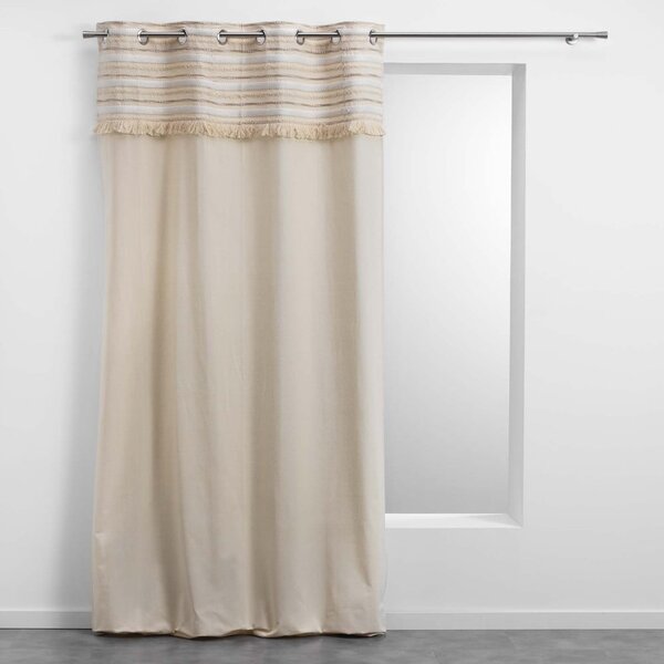 Draperie în culoare naturală din bumbac 140x240 cm Atlas – douceur d'intérieur