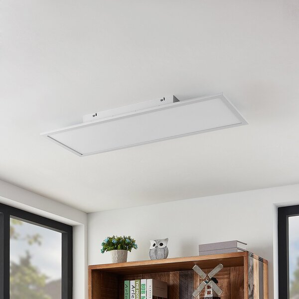 Lindby Panou LED Quais, 80 x 30 cm, alb, metal, 4.000K, Alb, Bucătărie, Aluminiu, Modern