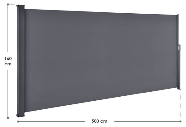 Juskys Copertina laterala Dubai 500 x 160cm - gri