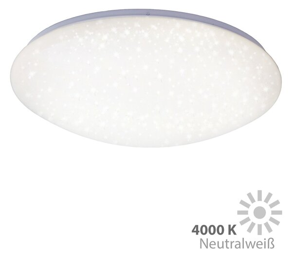 Briloner Plafonieră cu LED Vipe, efect de cer înstelat, 49 cm, Alb, Camera de zi / sufragerie, Plastic, Modern