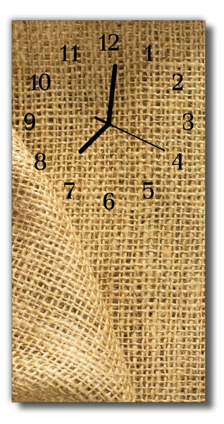Ceas de perete din sticla vertical Bej panza