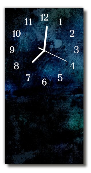 Ceas de perete din sticla vertical Arta abstracție negru