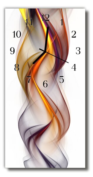 Ceas de perete din sticla vertical Culoare art abstracție