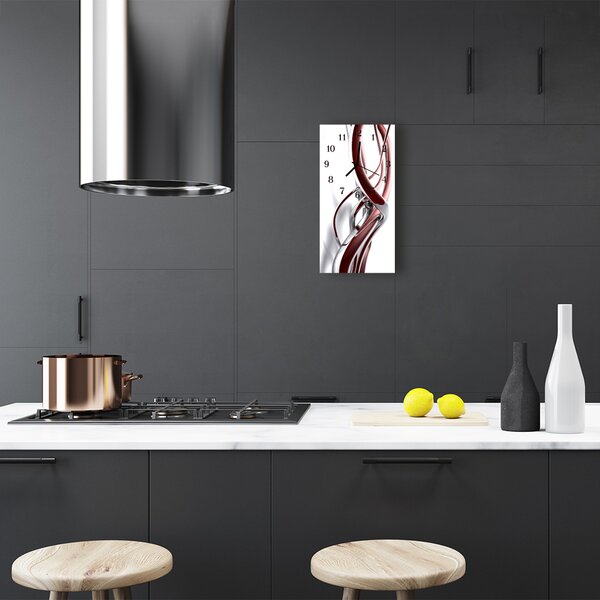 Ceas de perete din sticla vertical Culoare art model