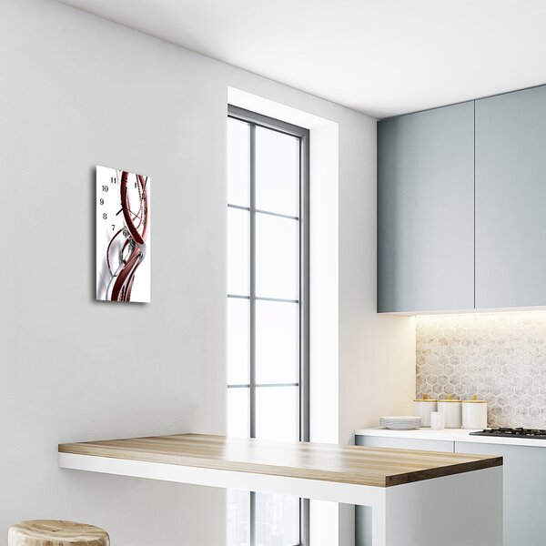 Ceas de perete din sticla vertical Culoare art model