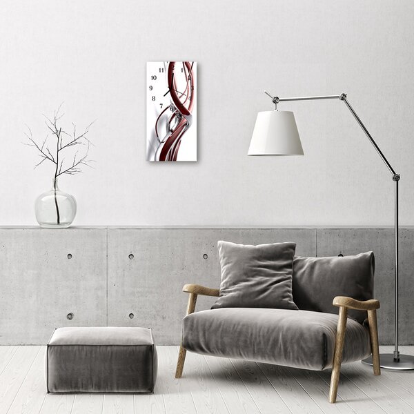 Ceas de perete din sticla vertical Culoare art model
