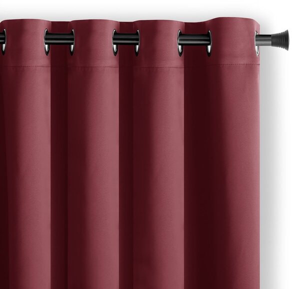 Draperie burgundy dimout (semi-opacă) 140x245 cm Kierra – Restilo