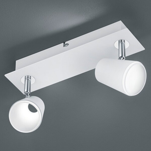 Trio Lighting Spot LED Narcos alb/culoare crom, 2 becuri, Alb, Camera de zi / sufragerie, Metal, Modern