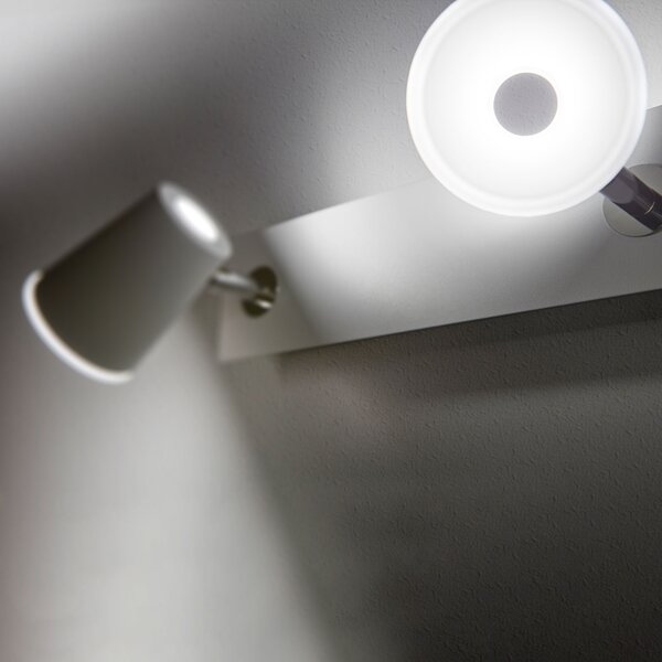 Trio Lighting Spot LED Narcos alb/culoare crom, 2 becuri, Alb, Camera de zi / sufragerie, Metal, Modern