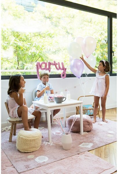 Covor pentru copii roz lavabil/țesut manual din bumbac 140x200 cm Noah – Lorena Canals
