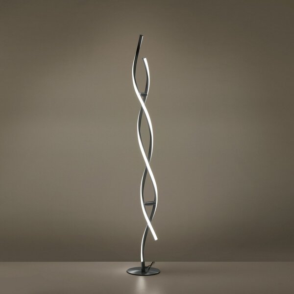 LOLA Smart Lampă de podea LED LOLAsmart Swing, reglabil, Gri, Camera de zi / sufragerie, Metal, Modern