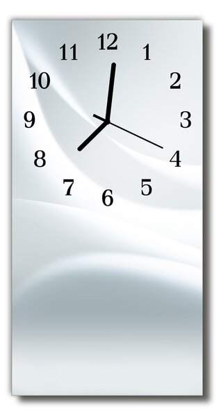 Ceas de perete din sticla vertical Arta grafică alb