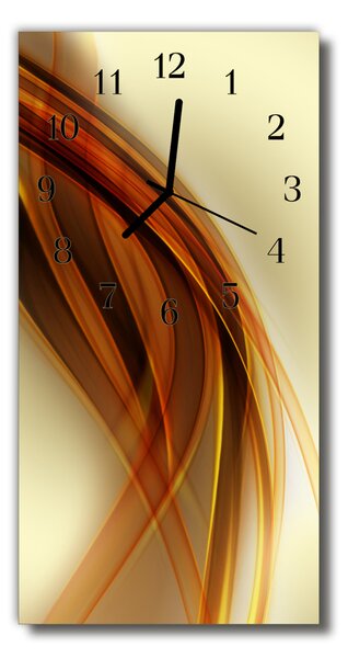 Ceas de perete din sticla vertical Arta grafica model bej