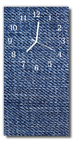 Ceas de perete din sticla vertical Material albastru