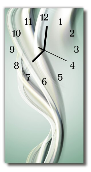 Ceas de perete din sticla vertical Arta abstractizare linii gri
