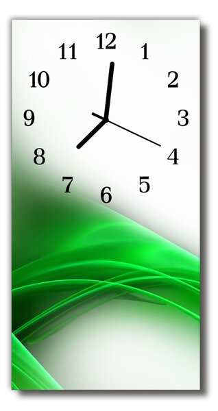 Ceas de perete din sticla vertical Verde modern art