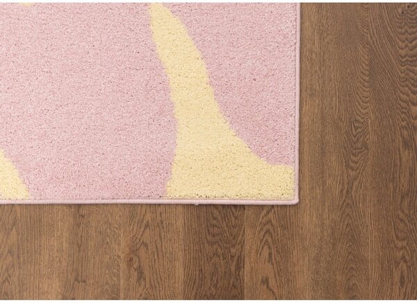 Covor pentru copii galben-roz 120x170 cm Hugsy Vanilla – FD