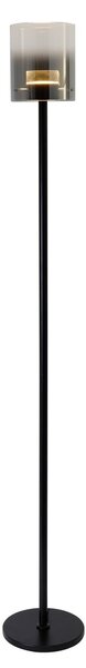 HighLight Lampă de podea LED Salerno, 2.700K, negru/smoke, reglabil, Negru, Camera de zi / sufragerie, Metal, Modern