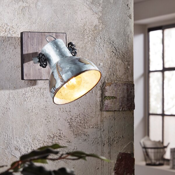 EGLO Barnstaple plafonieră cu design industrial o sursă, reglabil, Gri, Camera de zi / sufragerie, Metal, Design industrial