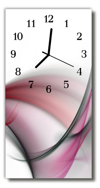 Ceas de perete din sticla vertical Linii de culoare art abstractizare
