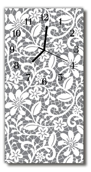 Ceas de perete din sticla vertical Modele de culoare art abstractizare