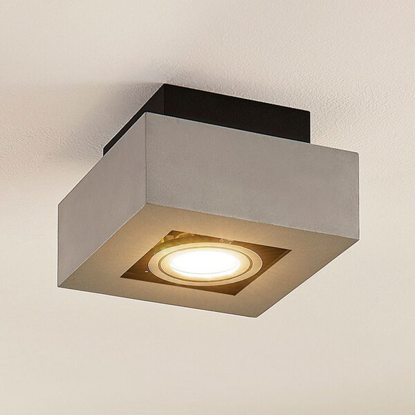 Arcchio Spot Vince, 14 x cm, argint, metal, GU10, reglabil, Gri, Hol, Aluminiu, Modern