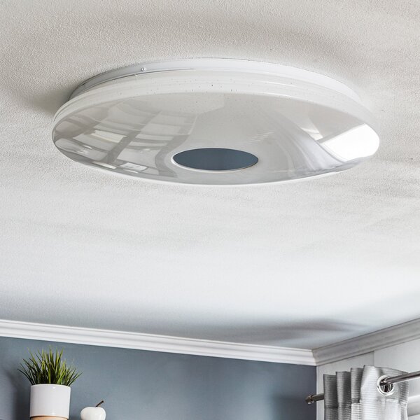 JUST LIGHT. GmbH Plafonieră LED Lavinia cu senzor 60cm, Alb, Hol, Plastic, Modern