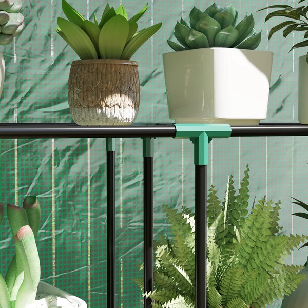 Outsunny Sera Mini cu 3 Niveluri, Copertină din PE cu Armătură și Ușă Rulabilă, 100x40x150 cm, Verde | Aosom Romania