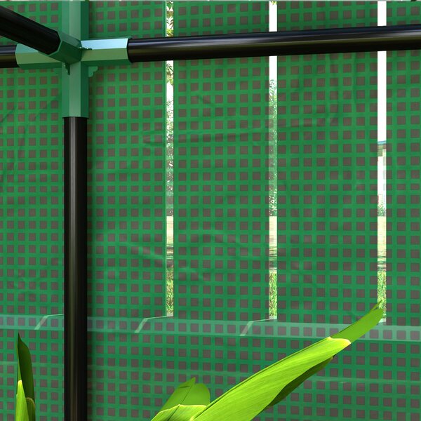 Outsunny Sera Mini cu 3 Niveluri, Copertină din PE cu Armătură și Ușă Rulabilă, 100x40x150 cm, Verde | Aosom Romania